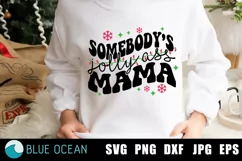 Somebody's Jolly Ass Mama SVG, Retro Christmas SVG Product Image 1