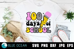 100 days of school SVG, Teacher bolt SVG, Teacher shirt Product Image 1