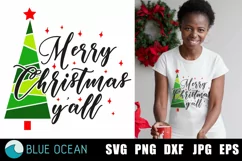 Merry Chrismtas SVG, Merry christmas yall SVG Product Image 1