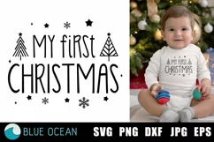 My first christmas SVG, Baby Christmas SVG, 1st Christmas Product Image 1