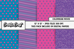 Colombian Princess Digital Papers, digital scrapbook design Product Image 1