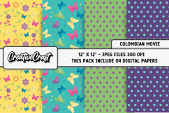 Colombian Princess Digital Papers, digital scrapbook design Product Image 1
