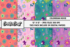 Colombian Princess Digital Papers, digital scrapbook design Product Image 1