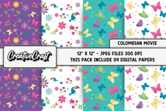 Colombian Princess Digital Papers, digital scrapbook design Product Image 1