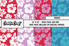 Tropical Hawaii Digital Papers, summer scrapbooking designs Product Image 1