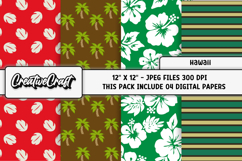 Tropical Hawaii Digital Papers, summer scrapbooking designs Product Image 1