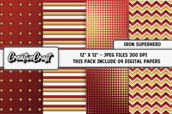 Iron Superhero Digital Papers, scrapbook backgrounds designs Product Image 1