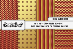 Iron Superhero Digital Papers, scrapbook backgrounds designs Product Image 1