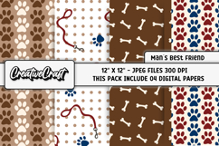Pet Dog Digital Papers, digital scrapbooking designs Product Image 1
