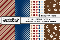 Pet Dog Digital Papers, digital scrapbooking designs Product Image 1