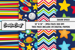 Outer Space Digital Papers, stars digital scrapbook designs Product Image 1