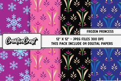 Frozen Princess Digital Papers, scrapbook designs Product Image 1