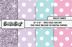 Ballet Dance Digital Papers, scrapbook papers designs Product Image 1