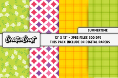 Summertime Digital Papers, ice cream scrapbook designs Product Image 1