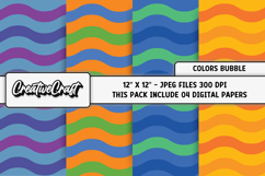 Colors Bubble Digital Papers, scrapbooking papers designs Product Image 1