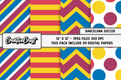 Barcelona Soccer Digital Papers, scrapbook papers designs Product Image 1