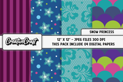 Snow Princess Digital Papers, scrapbooking papers designs Product Image 1