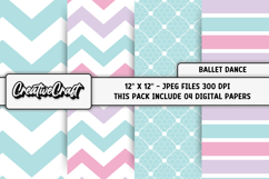 Ballet Dance Digital Papers, scrapbook papers designs Product Image 1