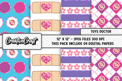 Purple Toys Doctor Digital Papers, scrapbook papers designs Product Image 1