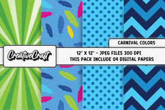 Carnival Colors Digital Papers, scrapbooking backgrounds Product Image 1