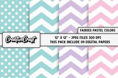 Fairies Pastel Colors Digital Papers, scrapbooking designs Product Image 1