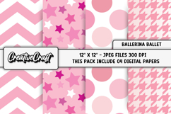 Ballerina Ballet Digital Papers, dance scrapbook papercraft Product Image 1