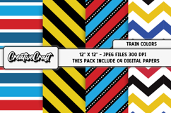 Train Colors Digital Papers, scrapbooking background designs Product Image 1
