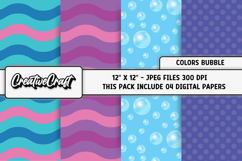 Colors Bubble Digital Papers, scrapbooking papers designs Product Image 1