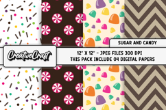 Sugar and Candy Digital Papers, scrapbook background designs Product Image 1