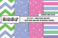 Fairies and Elves Digital Papers, scrapbook papers designs Product Image 1