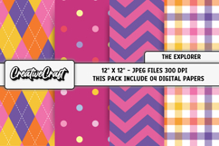 The Explorer Digital Papers, dora scrapbook papers designs Product Image 1