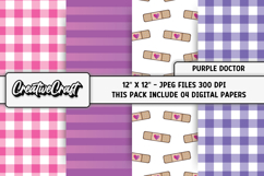 Purple Toys Doctor Digital Papers, scrapbook papers designs Product Image 1