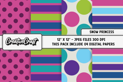 Snow Princess Digital Papers, scrapbooking papers designs Product Image 1