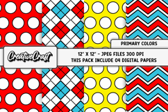 Cat in The Hat Digital Papers, scrapbook backgrounds designs Product Image 1
