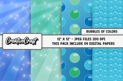 Bubbles of Colors Digital Papers, scrapbook papers designs Product Image 1