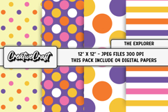 The Explorer Digital Papers, dora scrapbook papers designs Product Image 1