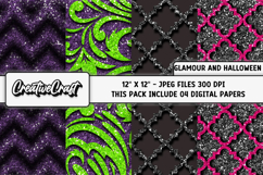 Glamour Halloween Digital Papers, scrapbooking designs Product Image 1