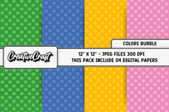 Colors Bubble Digital Papers, scrapbooking papers designs Product Image 1