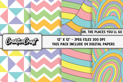 The Places You Go Digital Papers, scrapbook papers designs Product Image 1