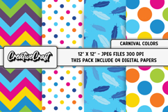 Carnival Colors Digital Papers, scrapbooking backgrounds Product Image 1
