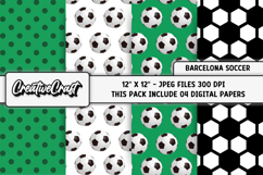 Barcelona Soccer Digital Papers, scrapbook papers designs Product Image 1