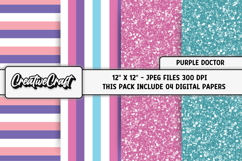 Purple Toys Doctor Digital Papers, scrapbook papers designs Product Image 1