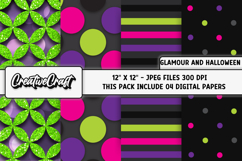 Glamour Halloween Digital Papers, scrapbooking designs Product Image 1