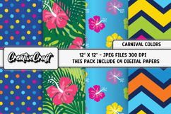 Carnival Colors Digital Papers, scrapbooking backgrounds Product Image 1