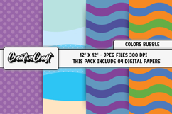 Colors Bubble Digital Papers, scrapbooking papers designs Product Image 1