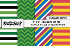 Barcelona Soccer Digital Papers, scrapbook papers designs Product Image 1