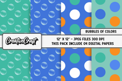 Bubbles of Colors Digital Papers, scrapbook papers designs Product Image 1