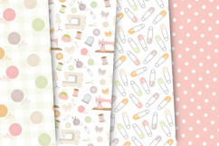 Sewing Seamless Patterns. sewing digital papers illustration Product Image 2