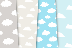 Colored Clouds Seamless Patterns, colored digital papers Product Image 2