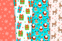 Christmas Santa Seamless Patterns, christmas digital papers Product Image 2